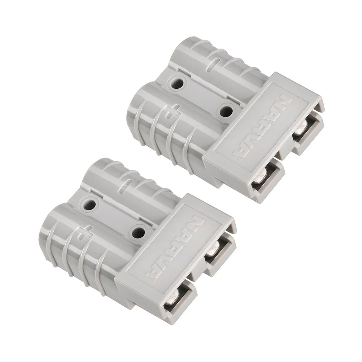 Narva 50A Heavy Duty Connector Housing - Grey - 2 Pack - 48mm x 16mm x 36mm