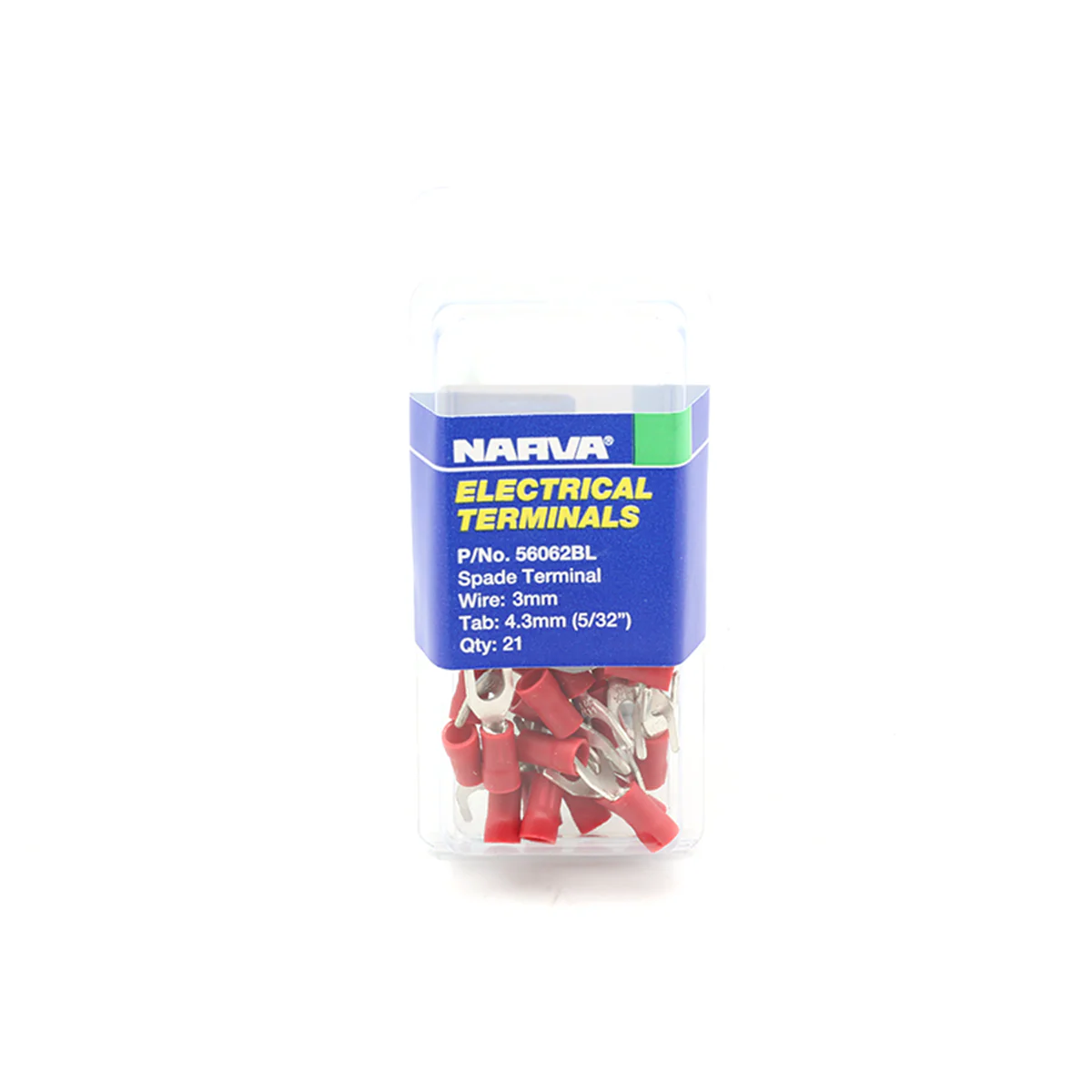 Narva Spade Terminal 4.3mm Flared Vinyl Insulated 21 Pack