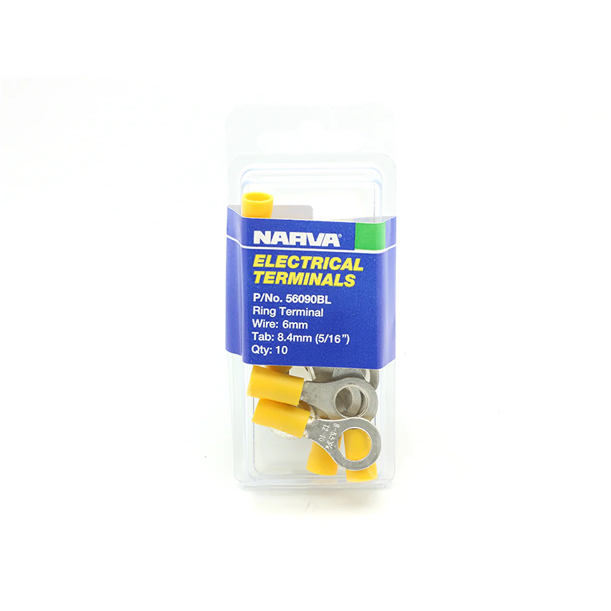 Narva Yellow Flared Vinyl Insulated Ring Terminal 8.4mm 20 Pack