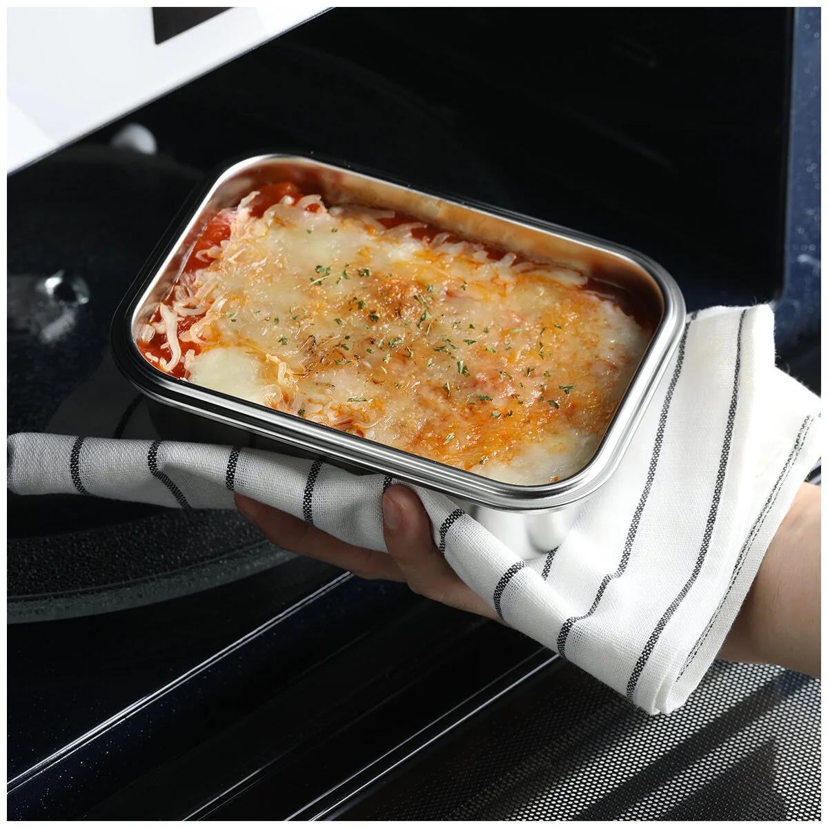 Neoflam 304 Stainless Steel Microwavable Containers 12-Piece Set Silver - Image 7