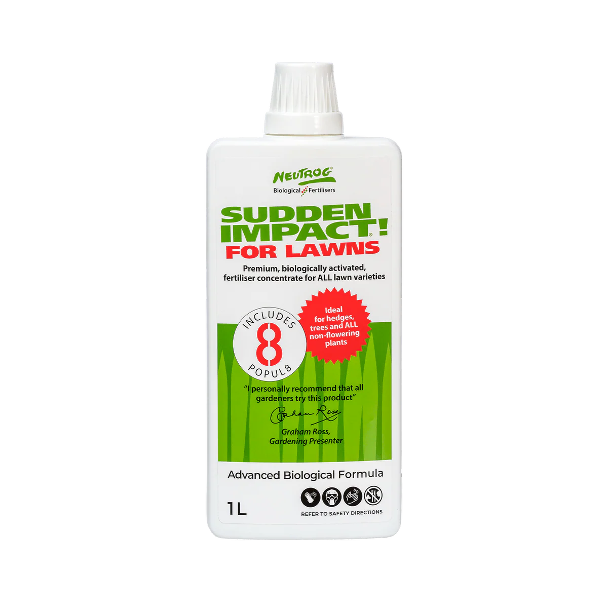 Neutrog Sudden Impact for Lawns Liquid Concentrate 1L - Dark Brown - Healthy Soil