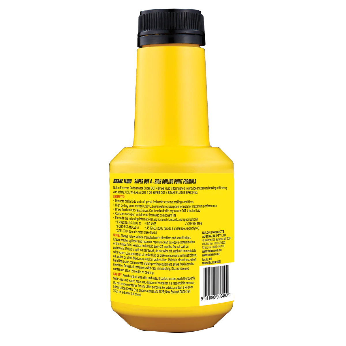 Nulon Extreme Performance Super Dot 4 Brake Fluid 500ml - High Boiling Point - Image 2