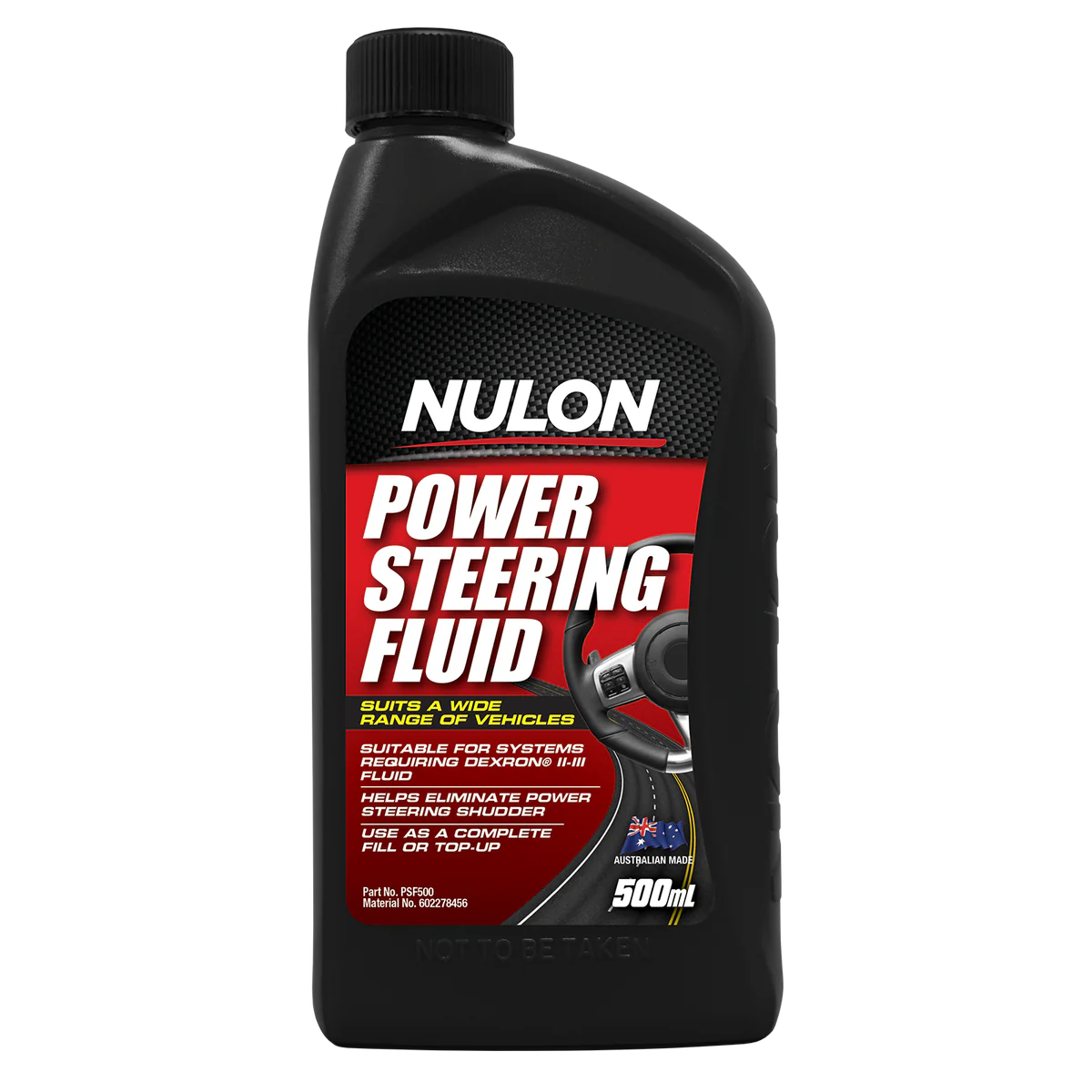 Nulon Power Steering Fluid 500ml - Mineral-Based - Anti-Corrosion & Wear Protection