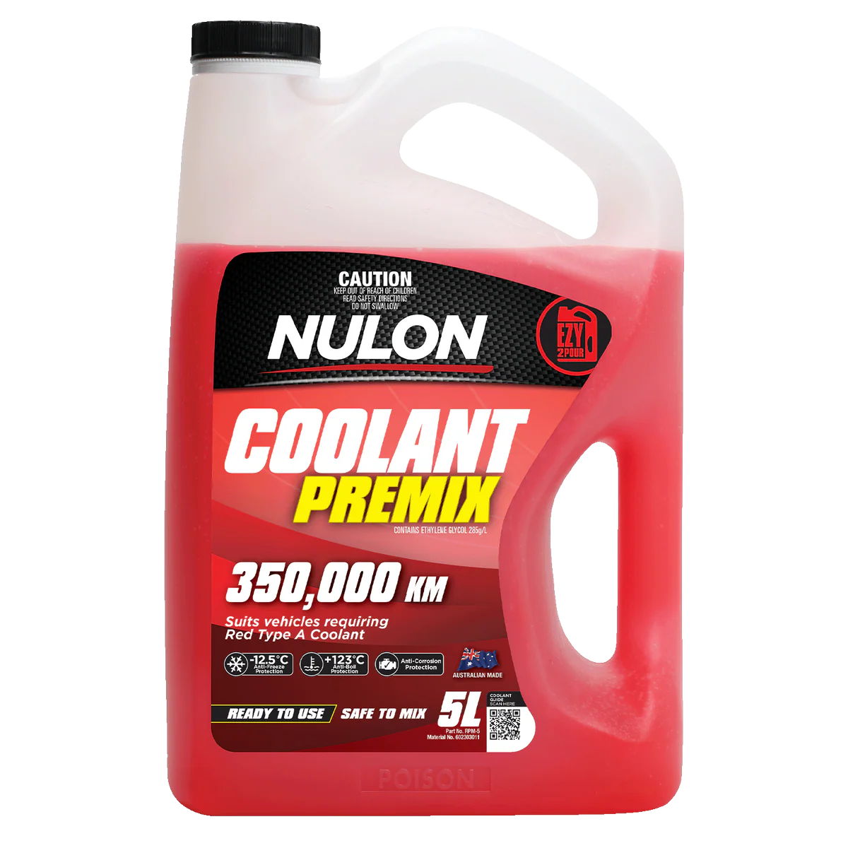 Nulon Red Coolant Premix - 5L - Anti-Boil & Anti-Freeze Protection