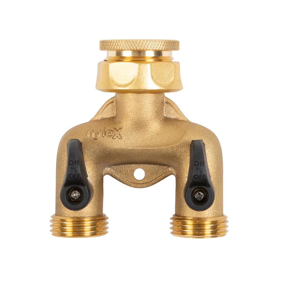 Nylex Brass Two Way Manifold - 12mm - Solid Brass - UV Protected