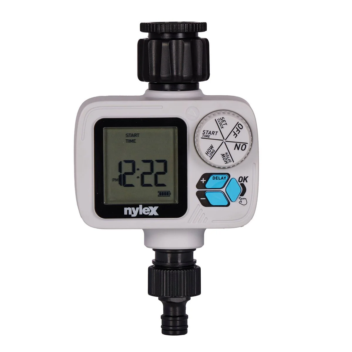 Nylex Digital Tap Timer - Programmable Watering Device - 80mm x 160mm x 115mm - Flexible Scheduling Options