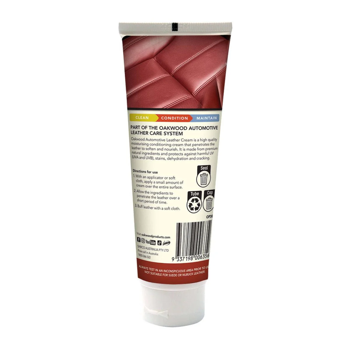 Oakwood Automotive Leather Cream 100g - Natural - Moisturising & UV Protection - Image 2