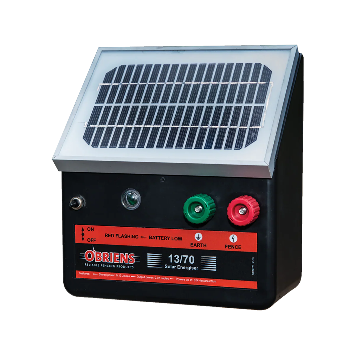 O'Briens Electric Fencing Solar Energiser - 250mm - Durable - Easy Install