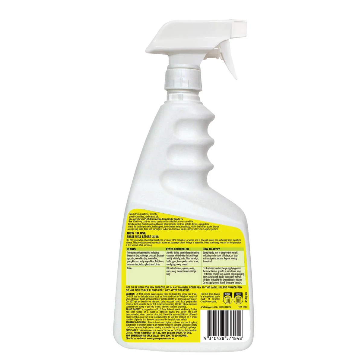 Ocp Eco Pyrethrum Plus Insecticide - 750ml Ready to Use - Organic Gardening - Image 2