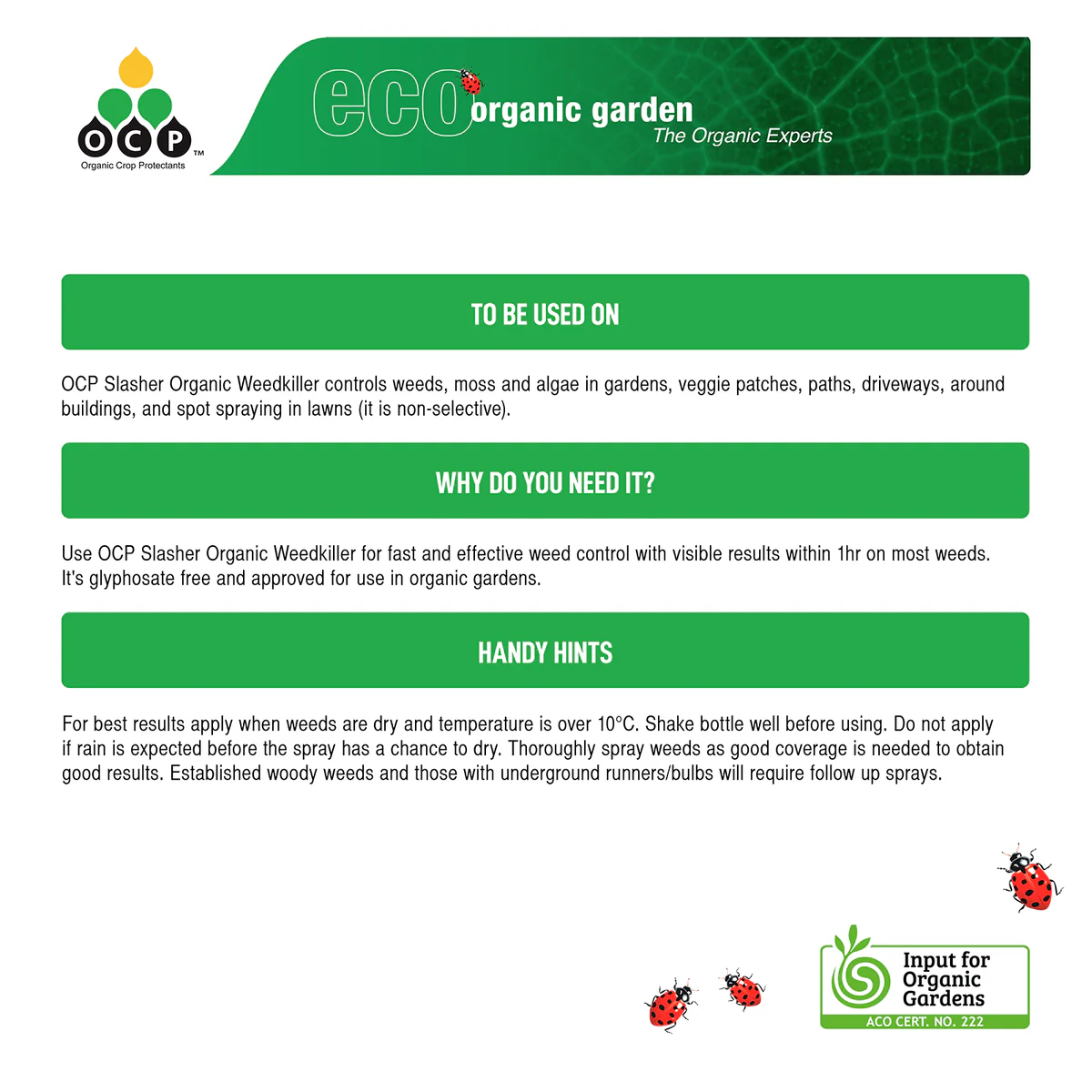 OCP Slasher Weedkiller - 3L - Liquid - Glyphosate Free - Image 2