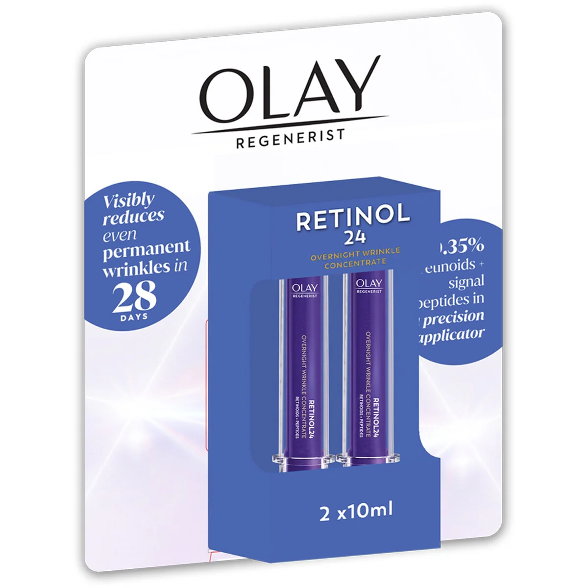 Olay Precision Overnight Wrinkle Concentrate Retinol Pen Capacity 2 x 10ml