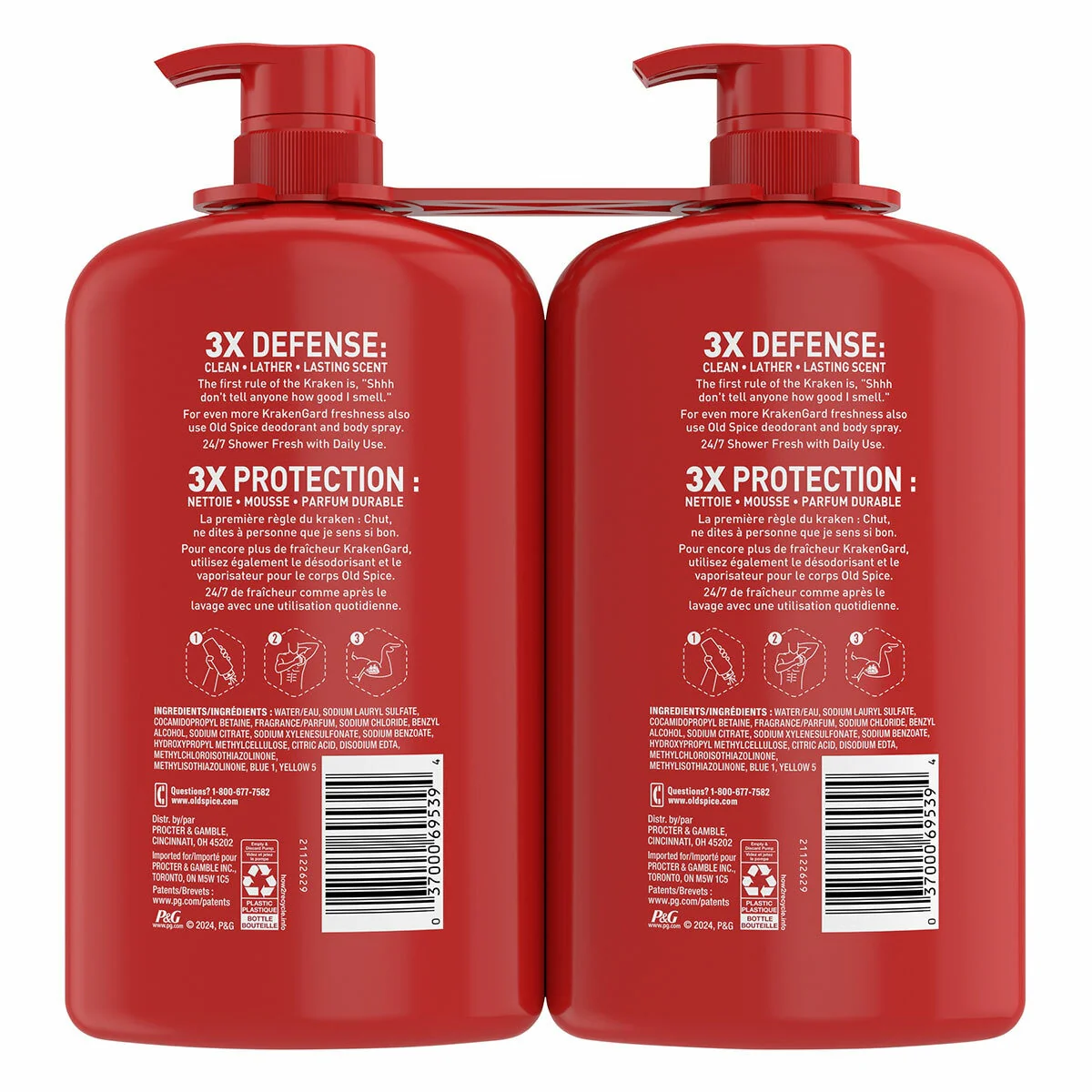 Old Spice Krakengard 2 x 987ml Body Wash Long-Lasting Scent - Image 2