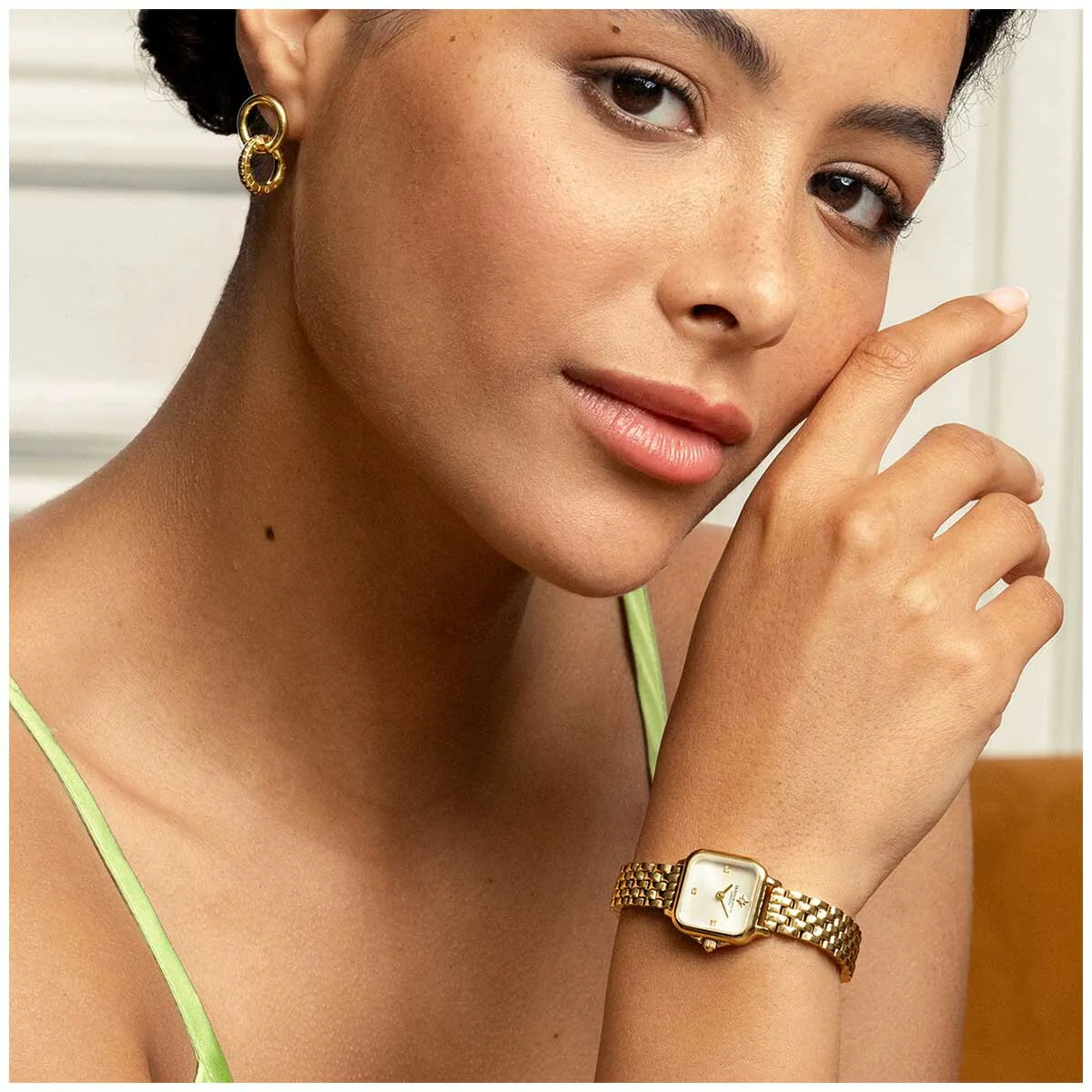 Olivia Burton Grosvenor Mini Quartz Women’s Watch 24000257 Ivory Gold-Plated - Image 5