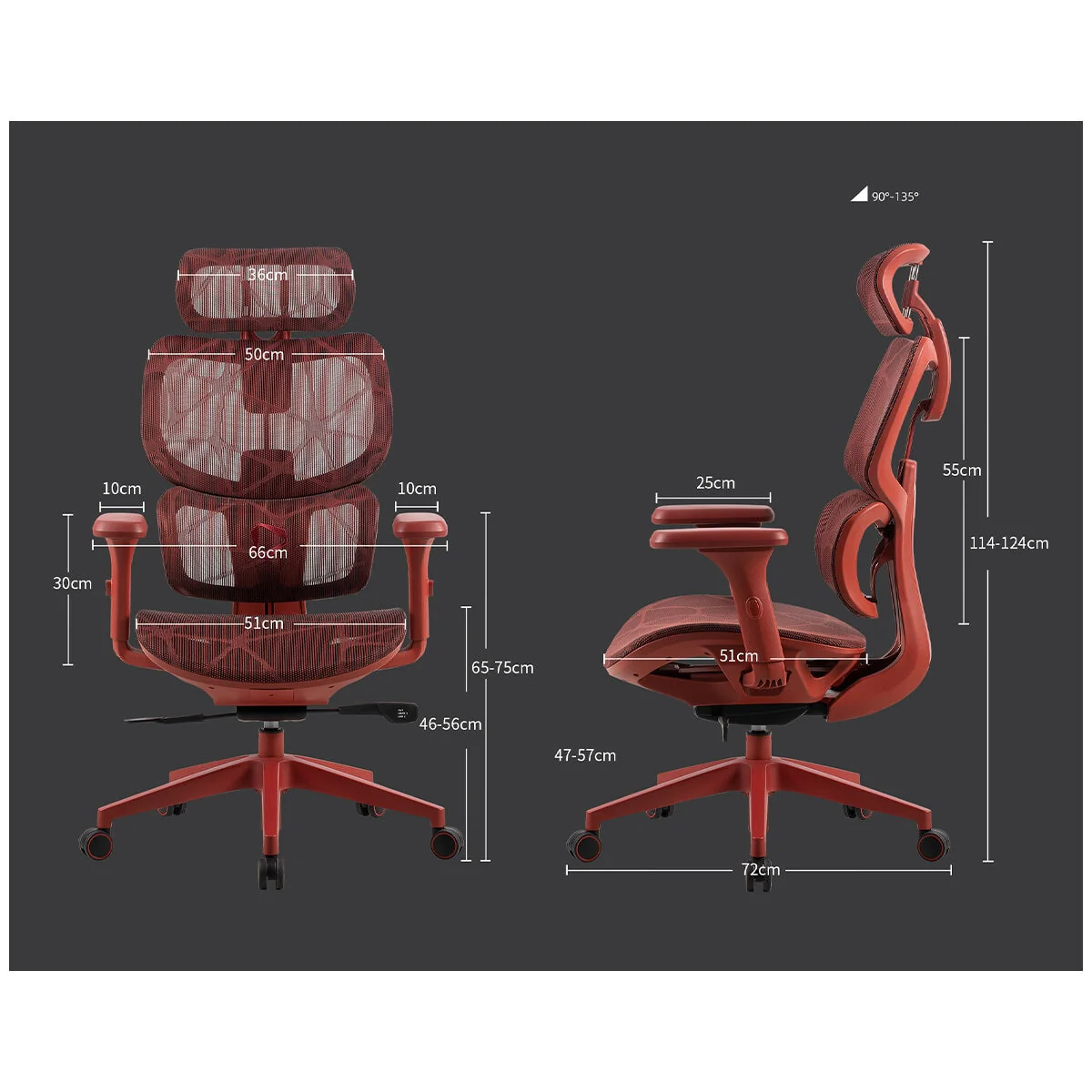 Onex VENTRA Mesh Office Chair ONEX-VENTRA-B Black Mesh Plastic - Image 2