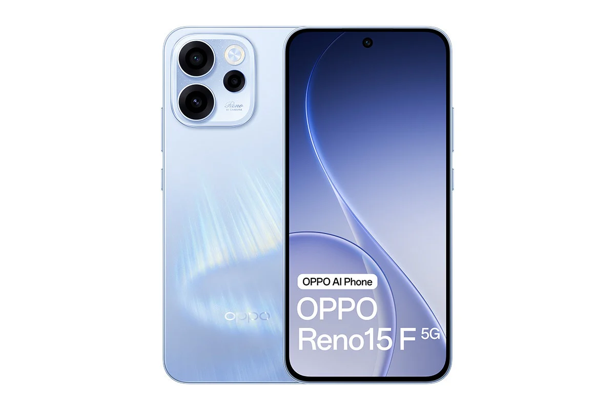 OPPO Reno15 F 5G 256GB Aurora Blue 120Hz OLED 80W Smartphone