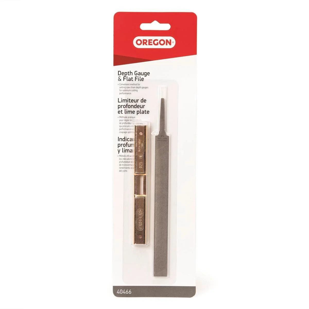 Oregon Chainsaw Accessory - 0.025" - Silver - Depth Gauge Tool