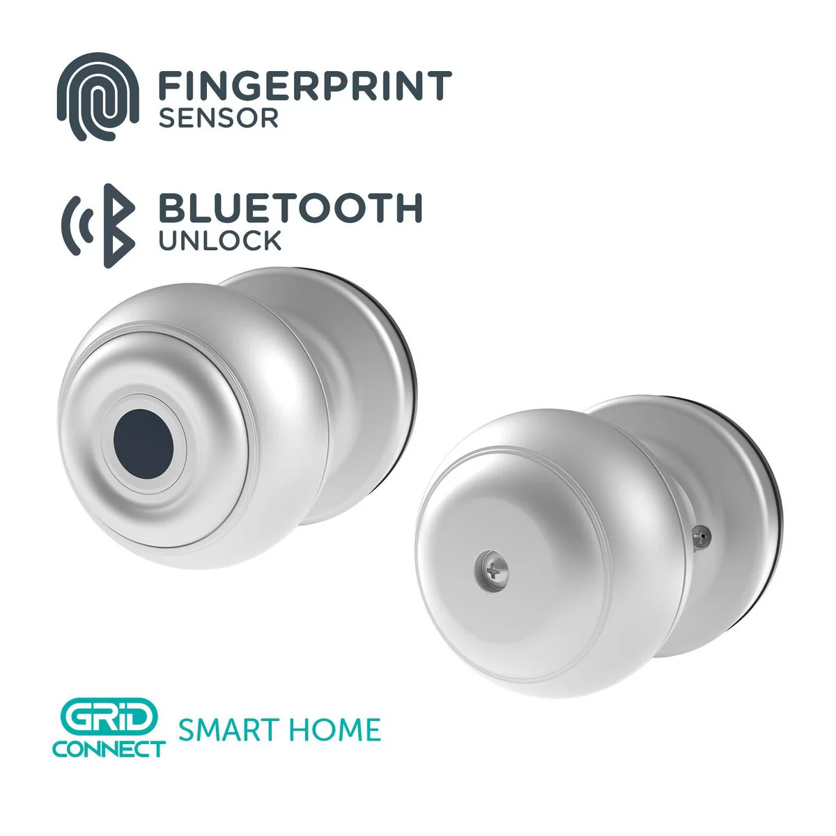 Orion Grid Connect Smart Door Knob Lock - Keyless Entry - 54mm - Bluetooth - Image 3