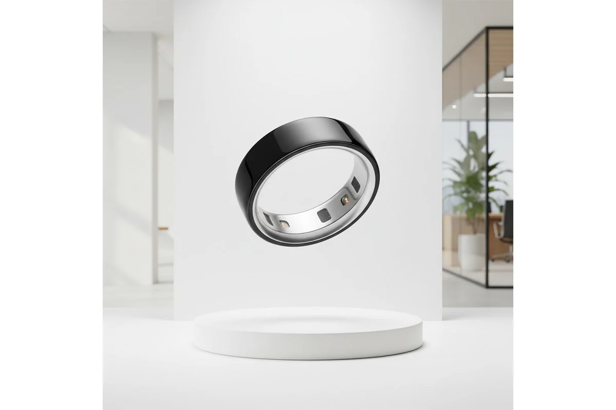 Oura Ring 4 Black Titanium Wellness Tracker, Size 13 - Image 2