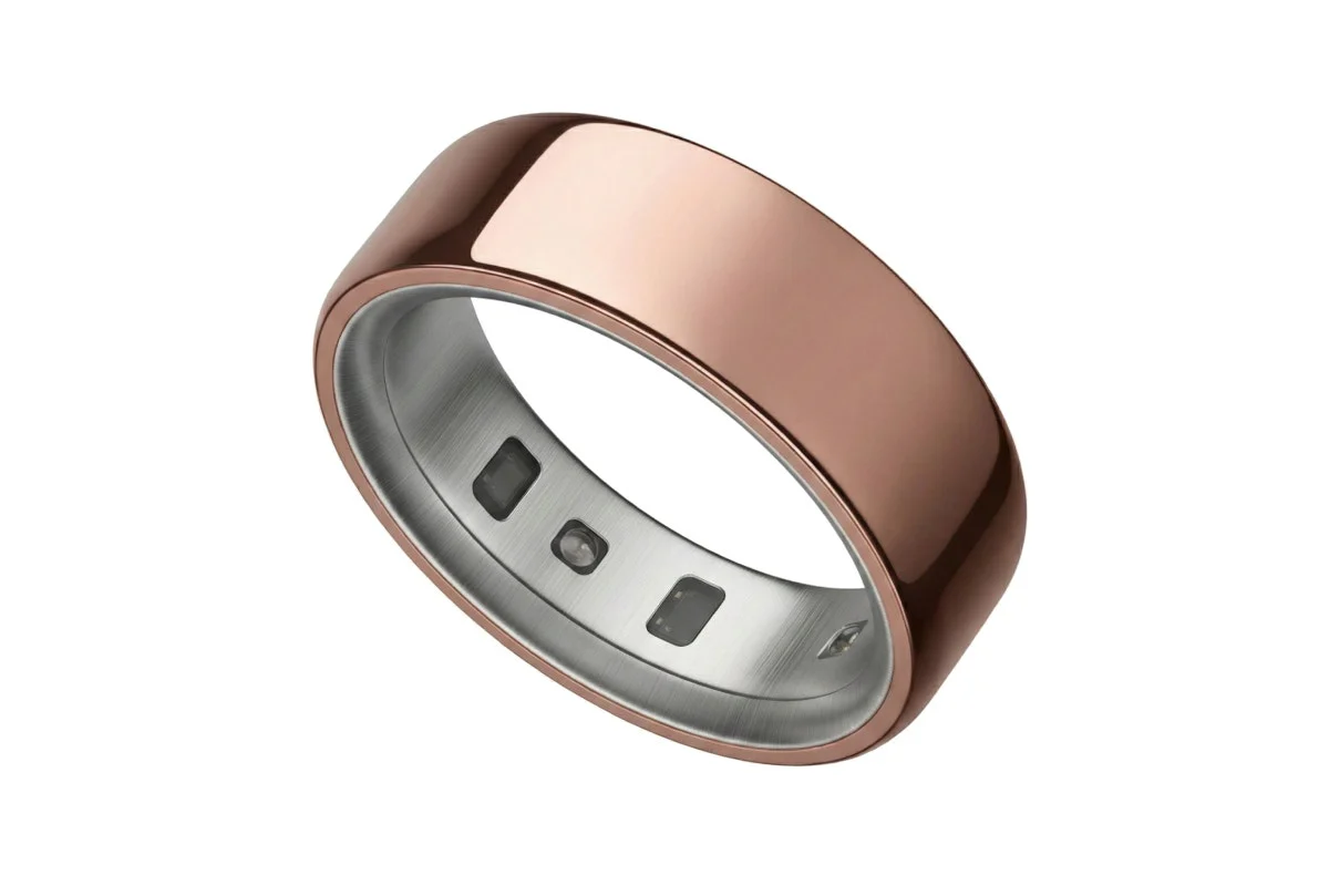 Oura Ring 4 Wellness Tracker - Rose Gold, Size 5, Titanium Design