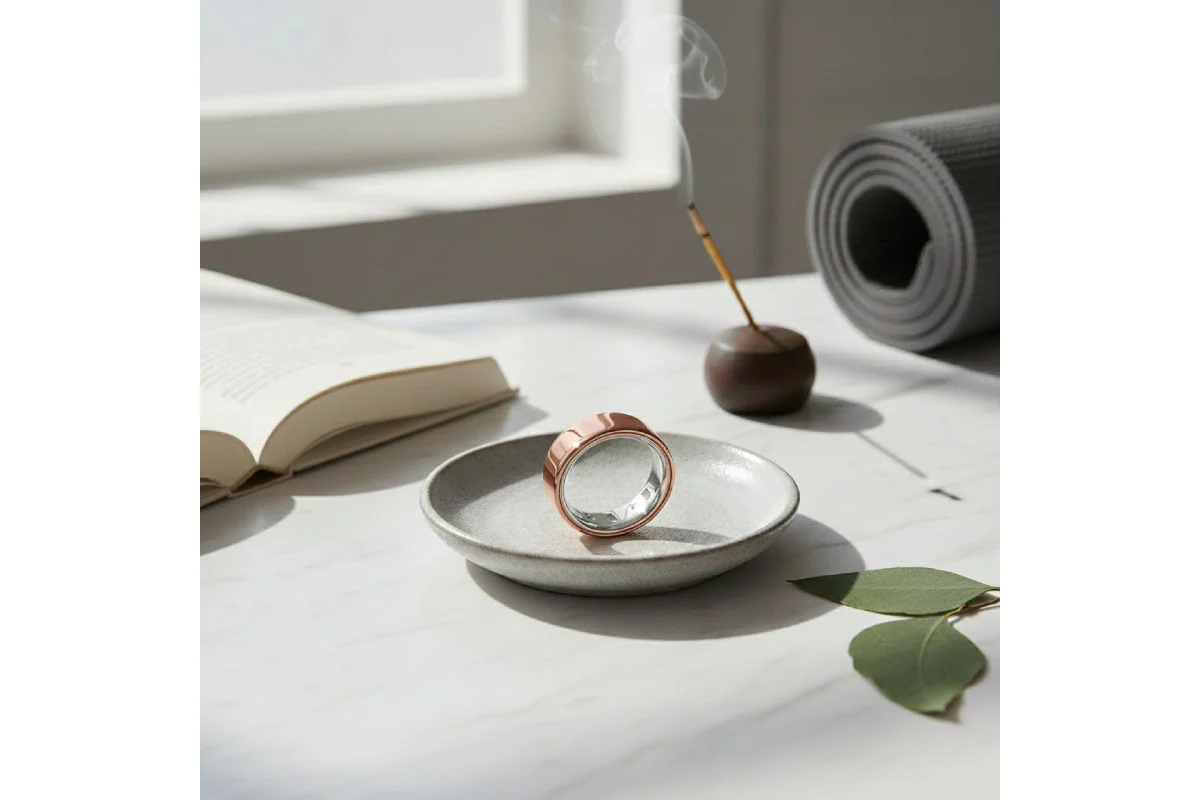 Oura Ring 4 Wellness Tracker - Rose Gold, Size 5, Titanium Design - Image 3