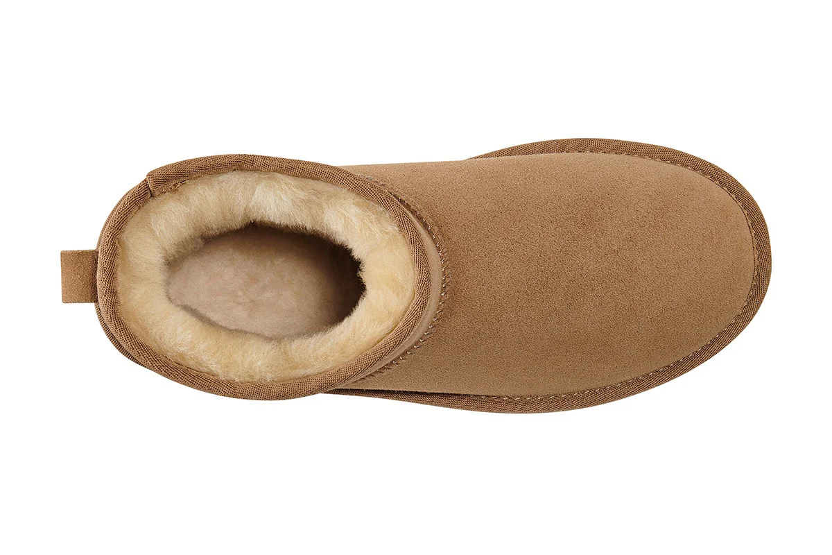 Outback UGG Unisex Premium Double Face Sheepskin Mini Classic Boots (Chestnut) - Image 5