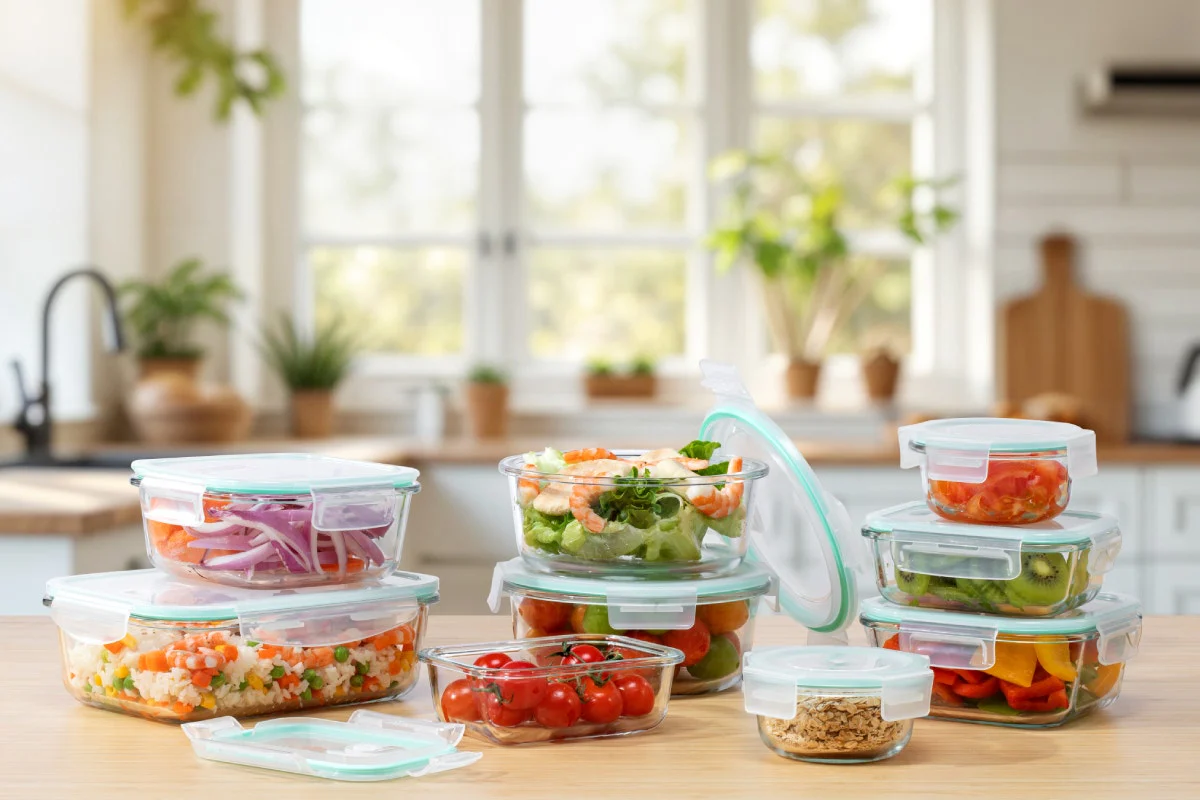 Ovela 9 Piece Glass Container Set Leak Proof Borosilicate - Image 3