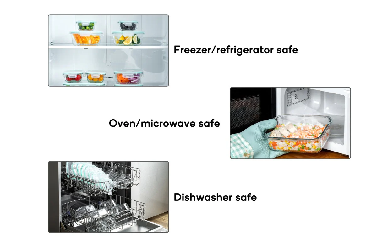 Ovela 9 Piece Glass Container Set Leak Proof Borosilicate - Image 8
