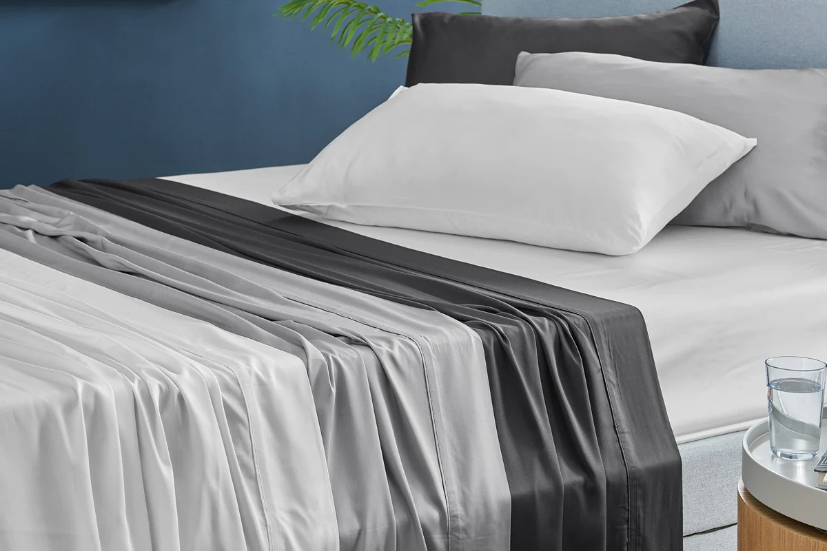Ovela Bamboo Bed Sheet Set White Double 100% Natural - Image 7