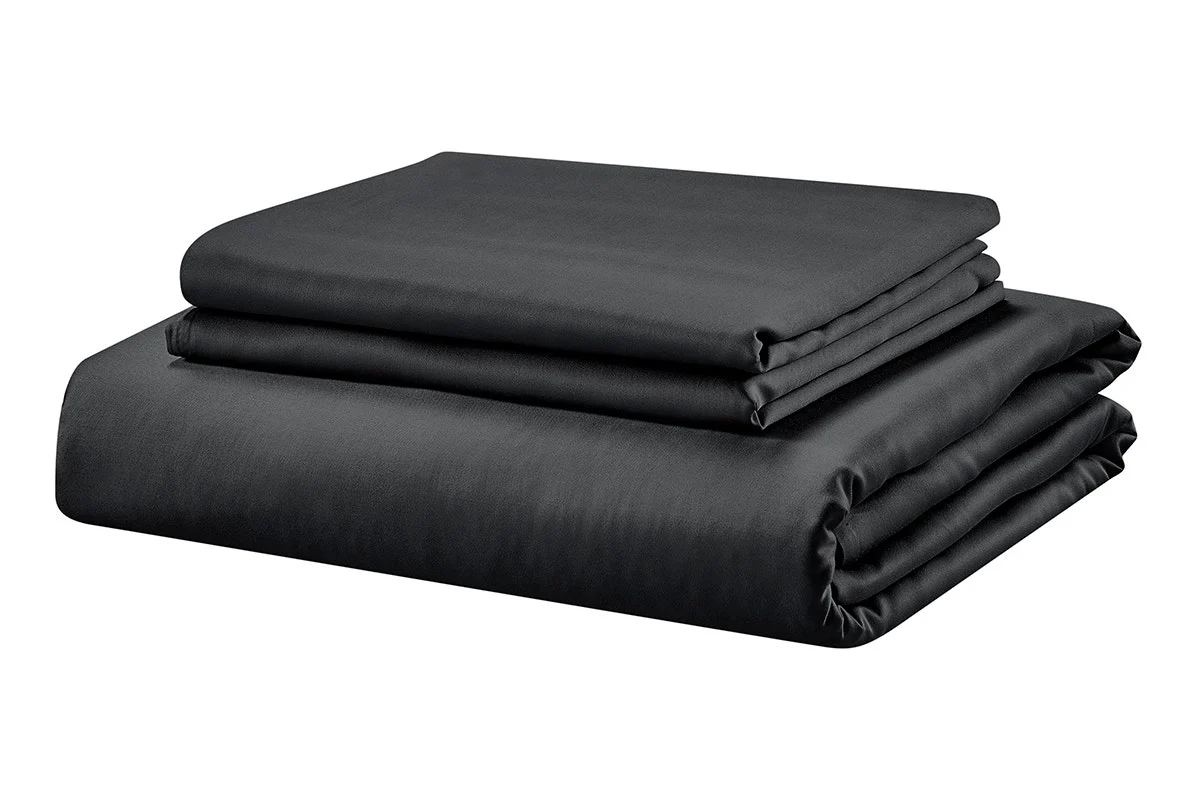 Ovela Bamboo Quilt Cover Set Charcoal Queen 100% Natural - Image 3