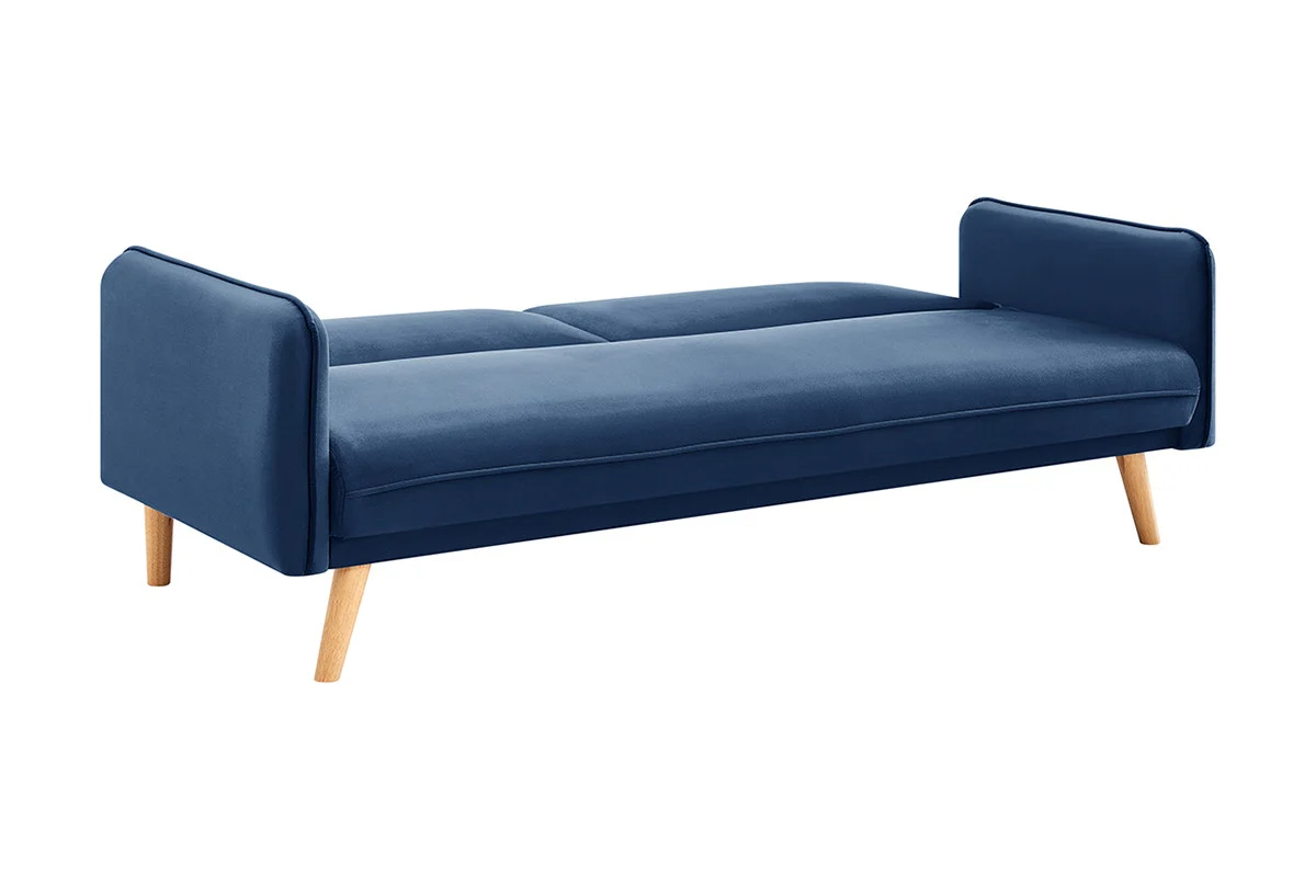 Ovela Chelsea 3 Seater Velvet Sofa Bed Navy Click Clack Lounge - Image 6