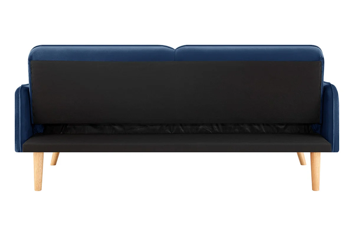Ovela Chelsea 3 Seater Velvet Sofa Bed Navy Click Clack Lounge - Image 7