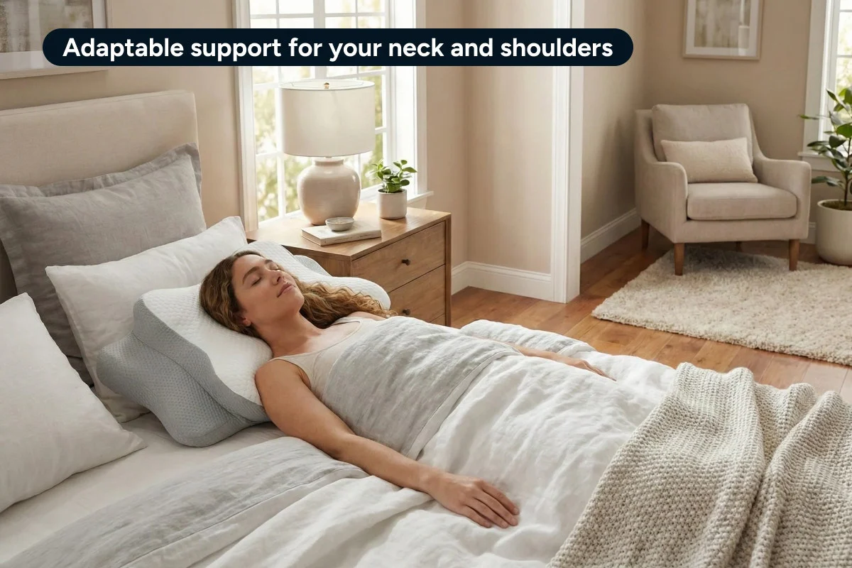 Ovela Orthopaedic Neck and Shoulder Support Memory Foam Pillow - Image 3