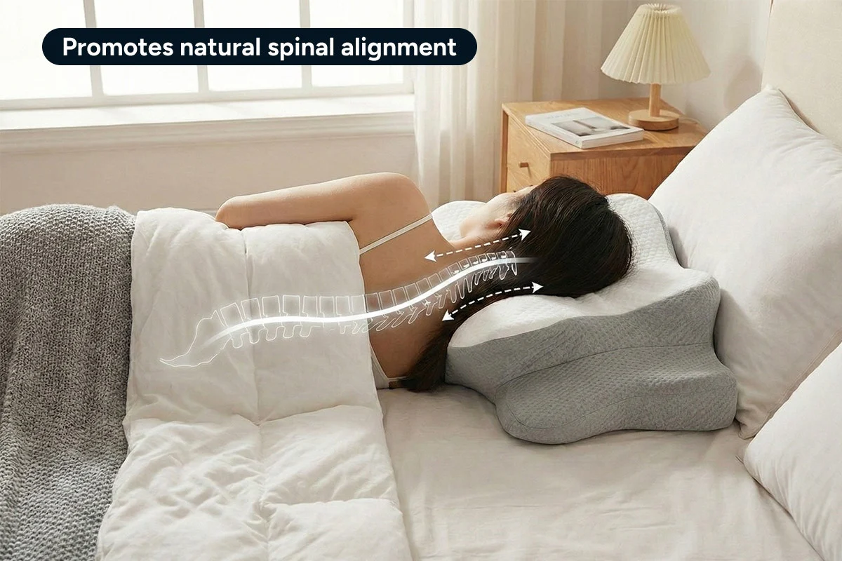 Ovela Orthopaedic Neck and Shoulder Support Memory Foam Pillow - Image 4