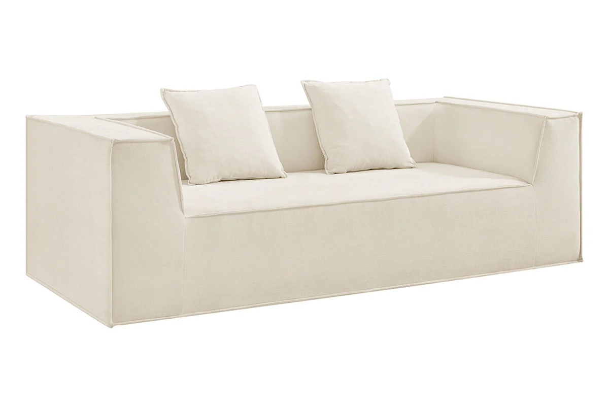 Ovela Softly 2 Seater Compressed Sofa Cream High Density Foam - Image 4