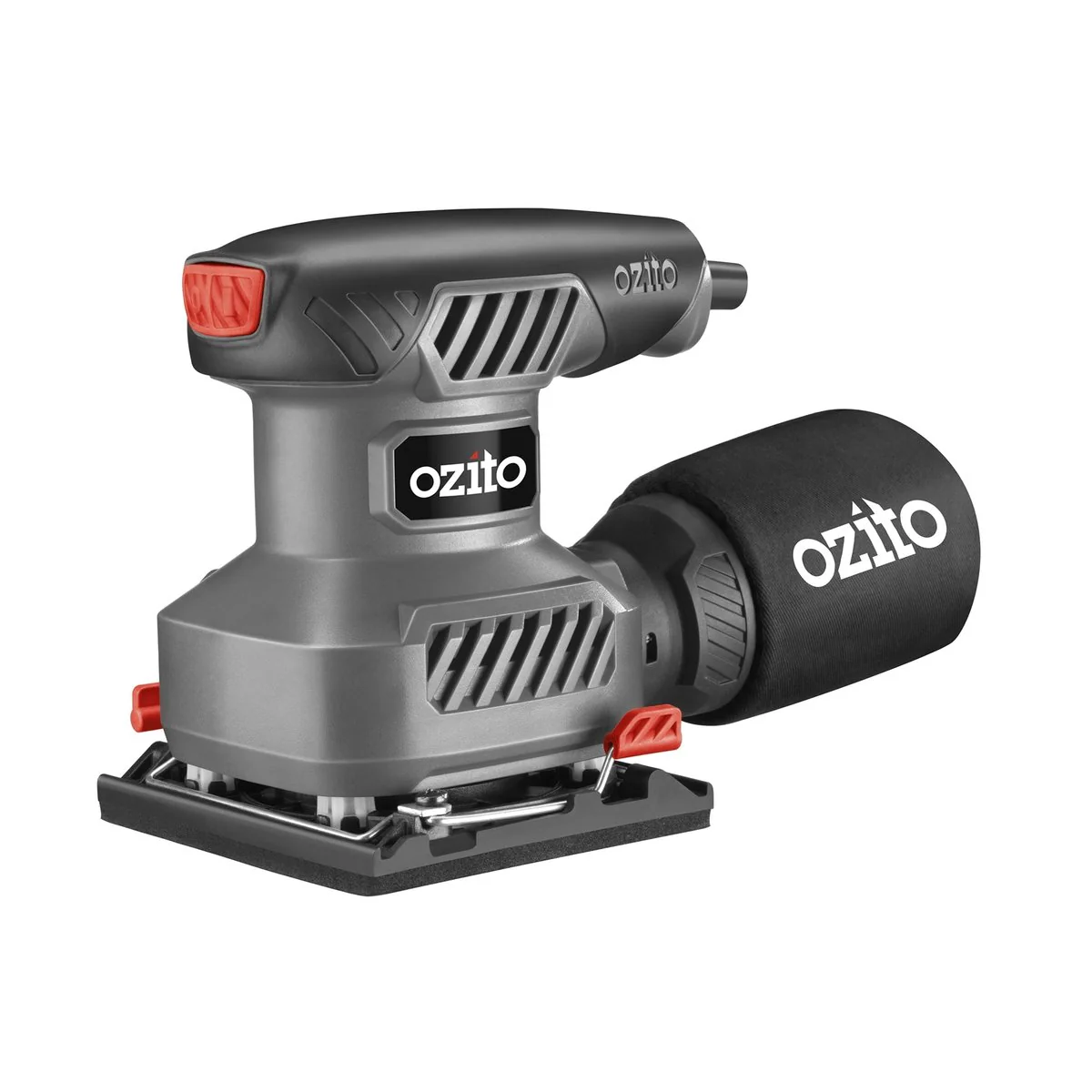 Ozito ¼ Sheet Orbital Sander - 13000 RPM - Red, Grey, Black, Silver - Image 2
