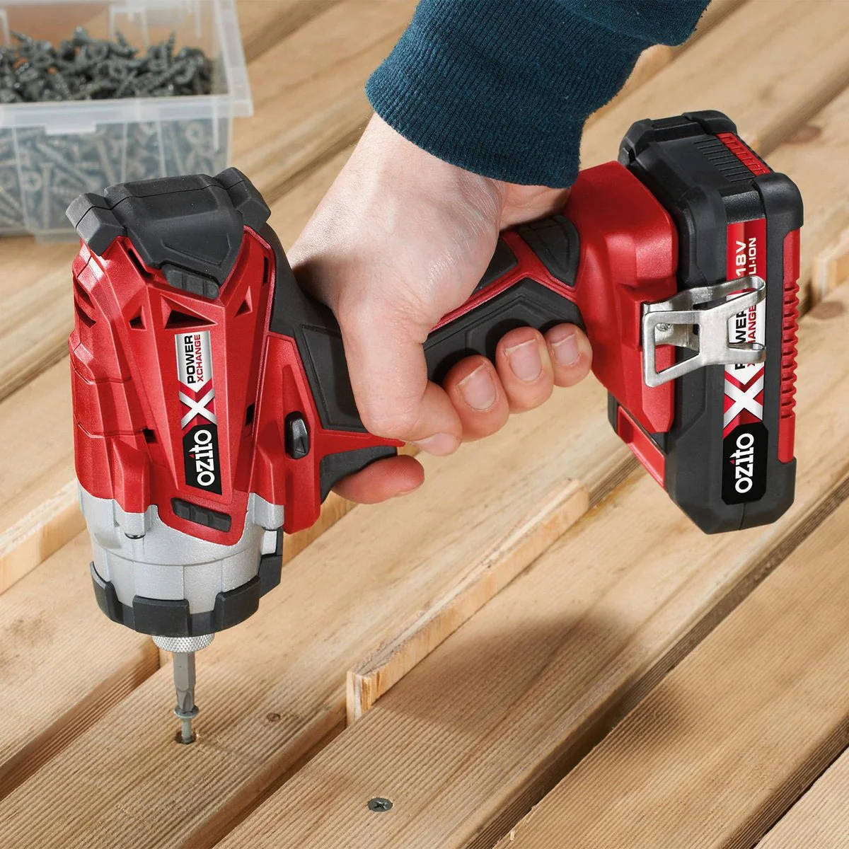 Ozito Cordless Compact Drill & Impact Driver Kit - 18V - Plastic - DIY Use - Image 5