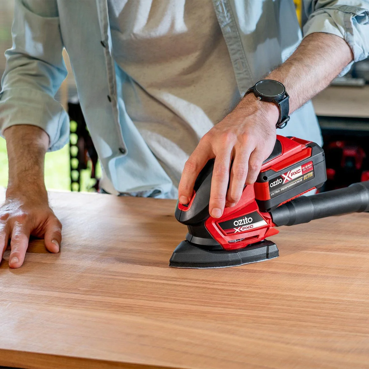 Ozito Cordless Detail Sander - Skin Only - Plastic - Lightweight - Image 4