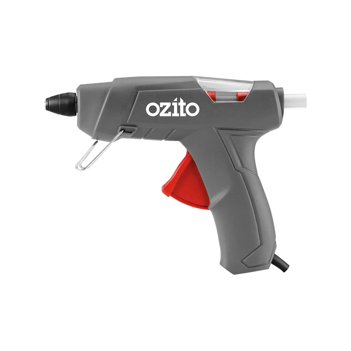 Ozito Glue Gun Kit 30W 11mm - 4 Glue Sticks - Grey/Red/Black/Silver - Image 3