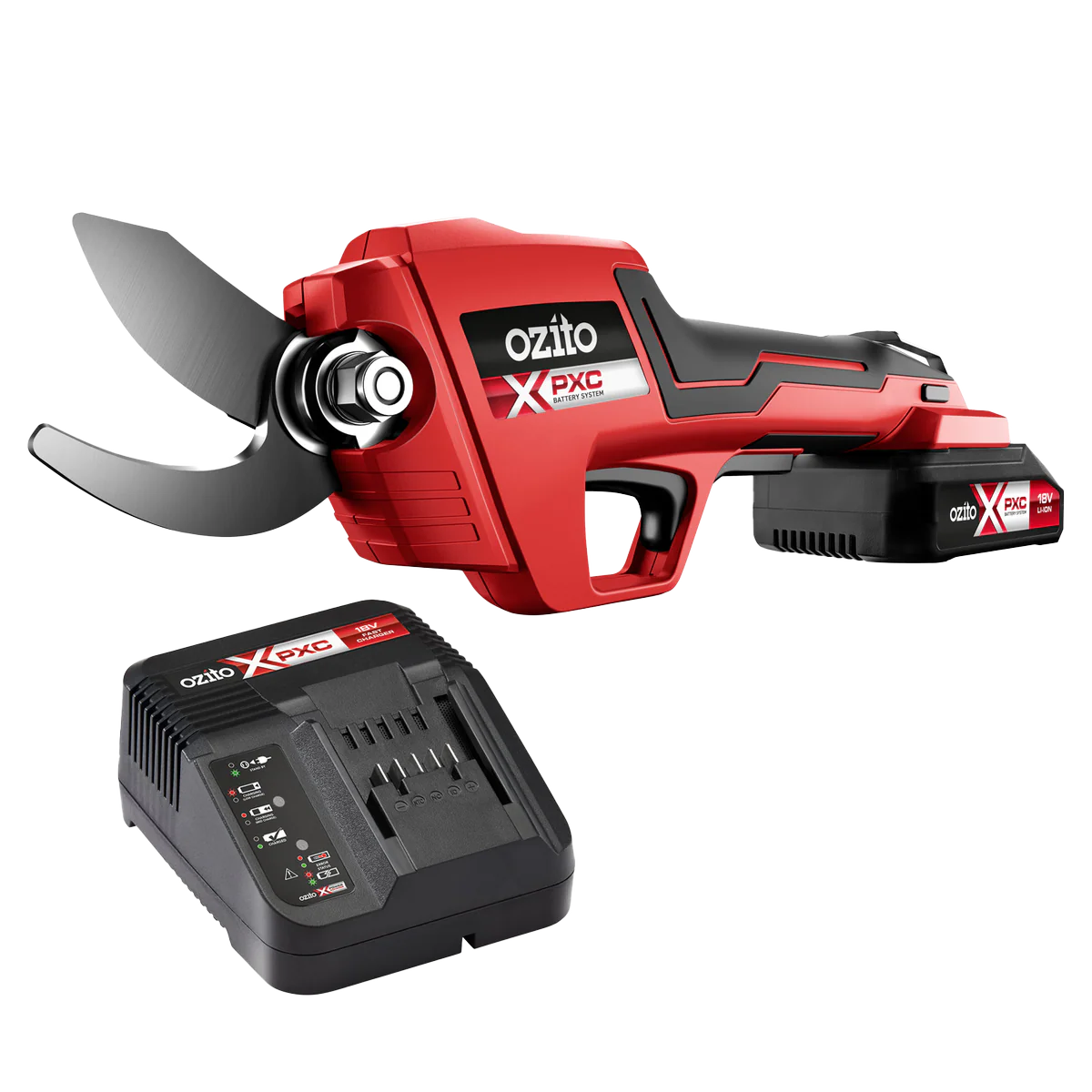 Ozito PXC 18V Cordless Pruning Secateurs - 2.5Ah Kit - 25mm Cutting Capacity