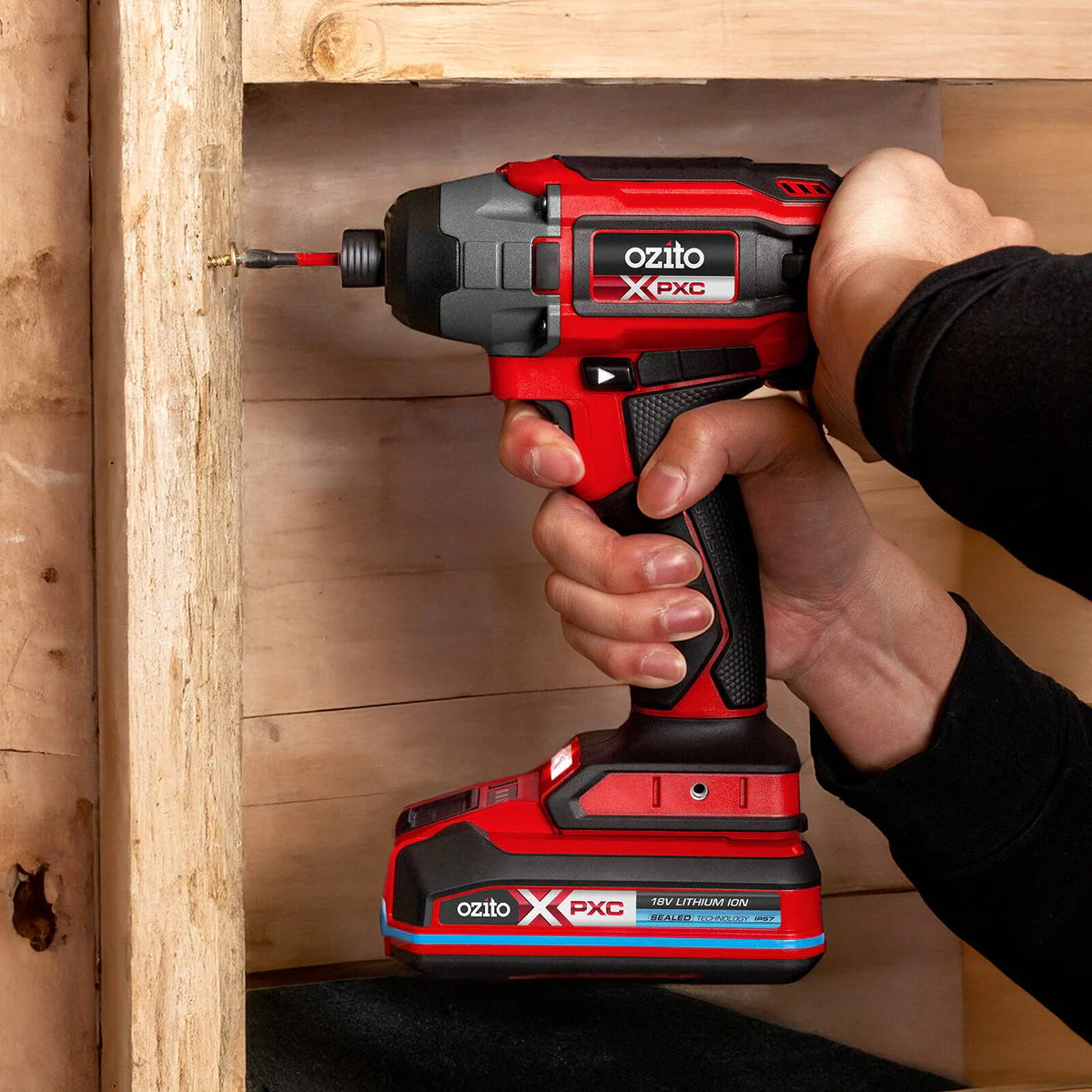 Ozito PXC 18V Impact Driver - 220Nm Torque - Brushless Motor - Skin Only - Image 4