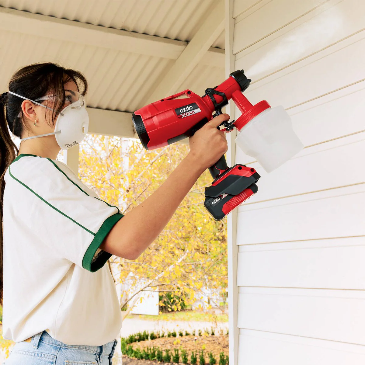 Ozito PXC 18V Paint Spray Gun PXSGS 018 - 247mm x 167mm x 280mm - Outdoor Use - Image 3