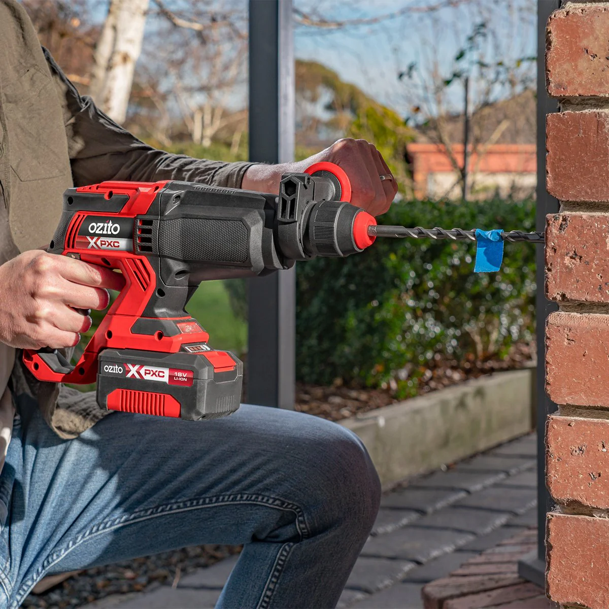 Ozito PXC 18V Rotary Hammer Drill - 1.8J Impact Power - 4-Mode Selector - Image 5