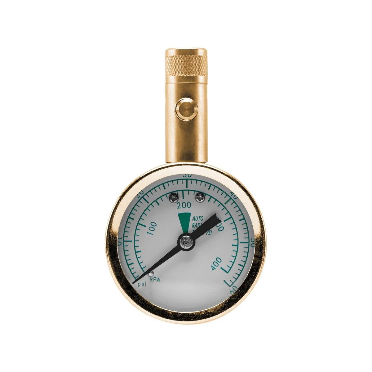 Ozito Tyre Pressure Gauge TPG 060H - 5-60 PSI - Durable Metal - Compact Design