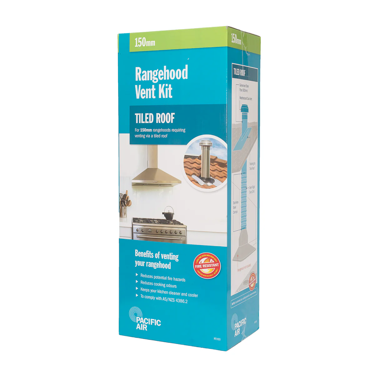 Pacific Air 150mm Rangehood Venting Kit Aluminium Easy Install