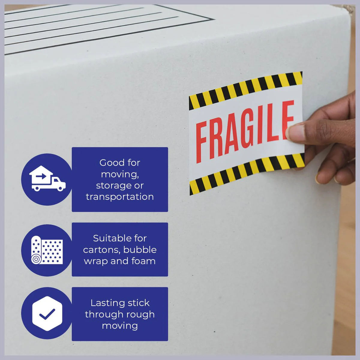 Packz Room Labels 110 x 75mm - 60 Pack - Strong Adhesive - Easy Application - Image 4