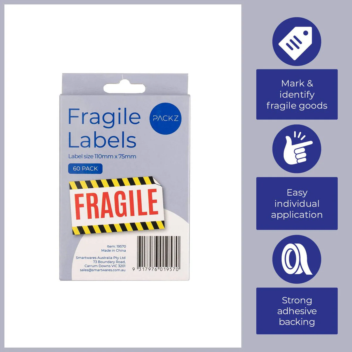 Packz Room Labels 110 x 75mm - 60 Pack - Strong Adhesive - Easy Application - Image 5