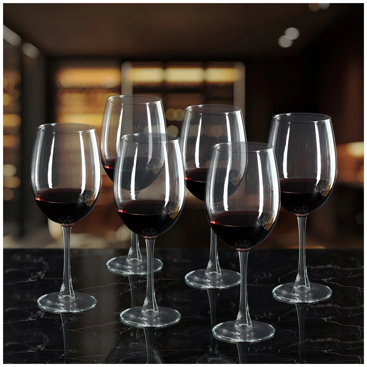 Wine Glasses Party Pack Capacity 470ml Clear Glass Set of 18 Dishwasher Safe - Image 4