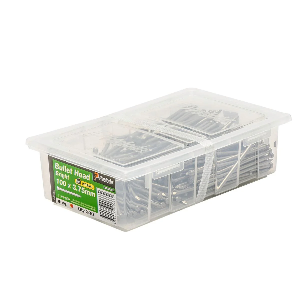 Paslode Bullet Head Nails 100mm 3.75mm Bright Steel 200 Pack