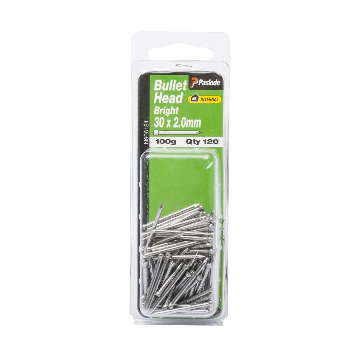 Paslode Bullet Head Nails 30mm Bright Steel 120 Pack General Purpose