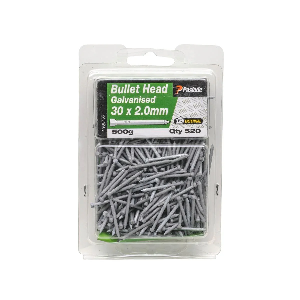 Paslode Bullet Head Nails 30mm Galvanised Steel 500g Pack